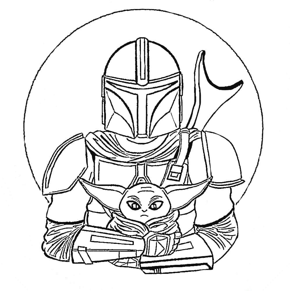 Çocuklar İçin Mandalorian Boyama Sayfaları 