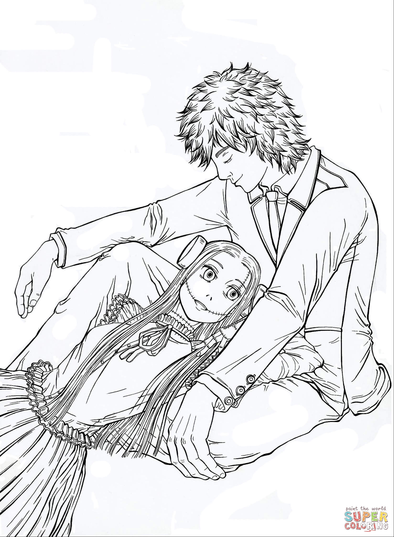 Çocuklar İçin Manga Boyama Sayfaları 