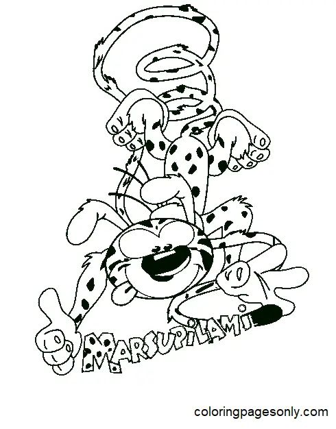 Çocuklar İçin Marsupilami Boyama Sayfaları 