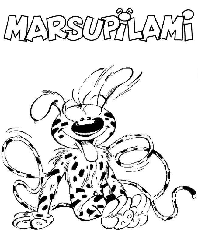 Çocuklar İçin Marsupilami Boyama Sayfaları 