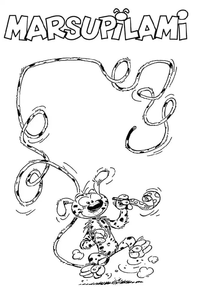Çocuklar İçin Marsupilami Boyama Sayfaları 