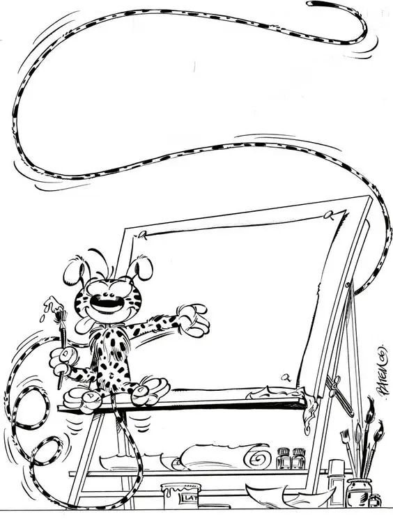 Çocuklar İçin Marsupilami Boyama Sayfaları 