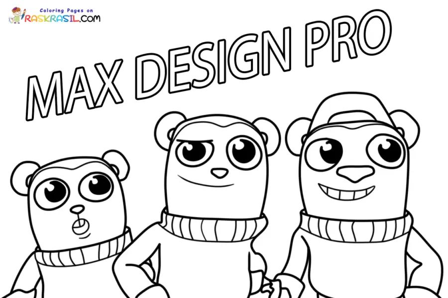Çocuklar İçin Max Design Boyama Sayfaları 
