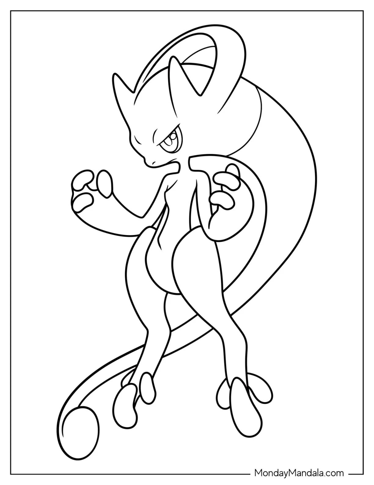 Çocuklar İçin Mega Pokemon Boyama Sayfaları 