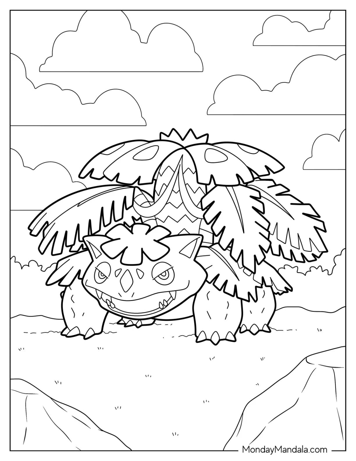 Çocuklar İçin Mega Pokemon Boyama Sayfaları 