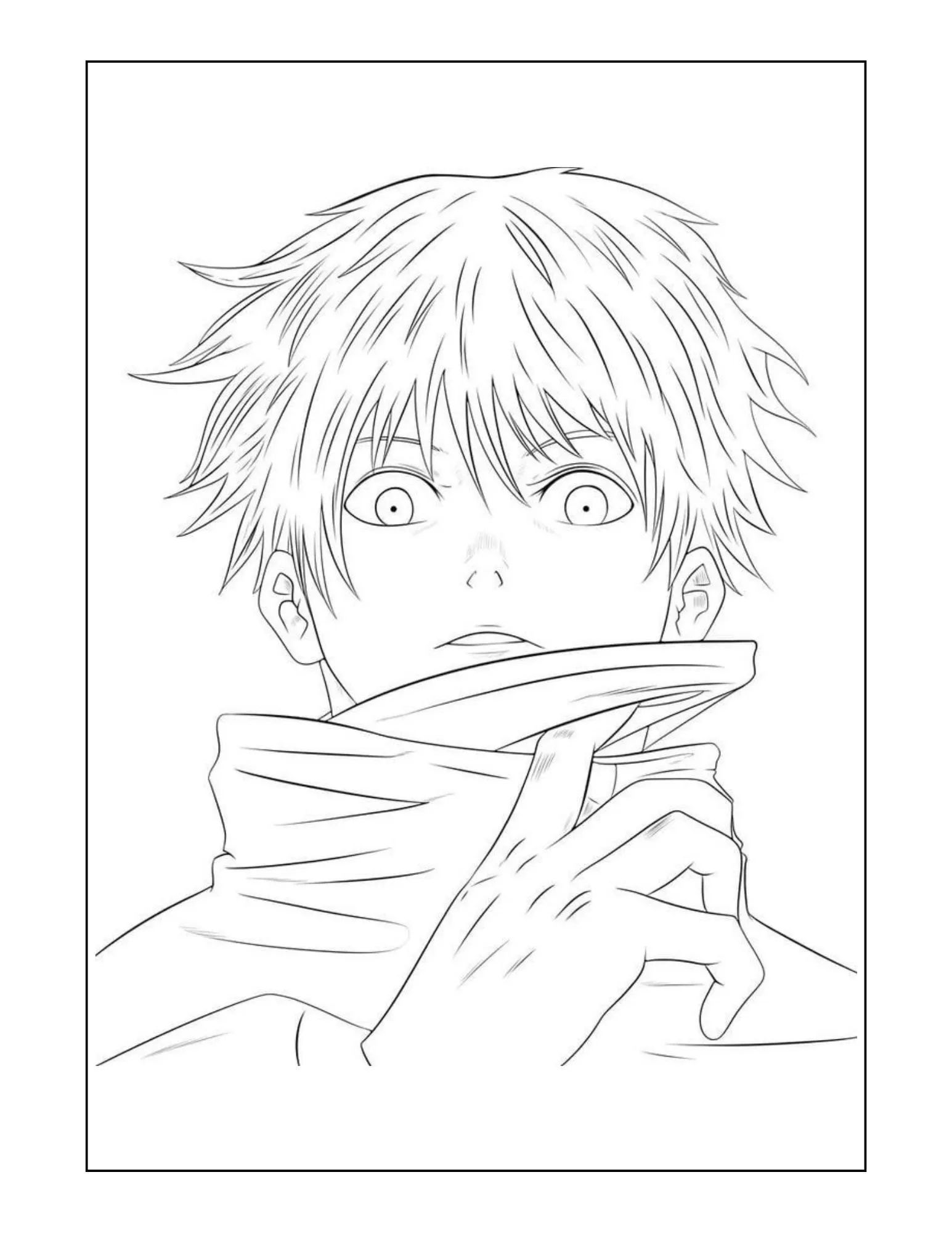 Çocuklar İçin Megumi Fushiguro Boyama Sayfaları 