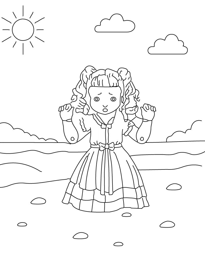 Çocuklar İçin Melanie Martinez Boyama Sayfaları 