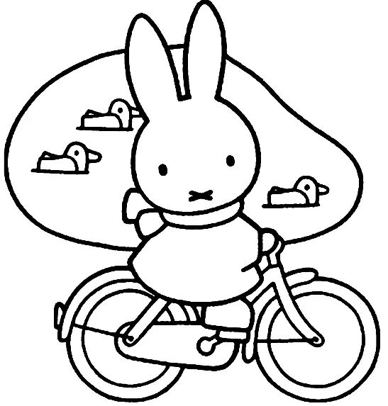 Çocuklar İçin Miffy Boyama Sayfaları 
