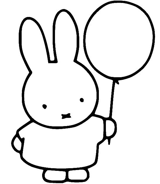 Çocuklar İçin Miffy Boyama Sayfaları 