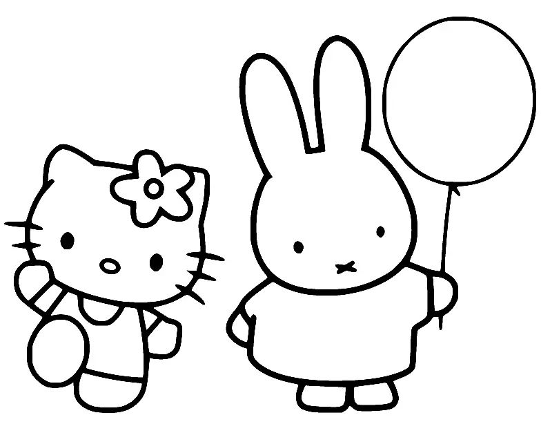 Çocuklar İçin Miffy Boyama Sayfaları 