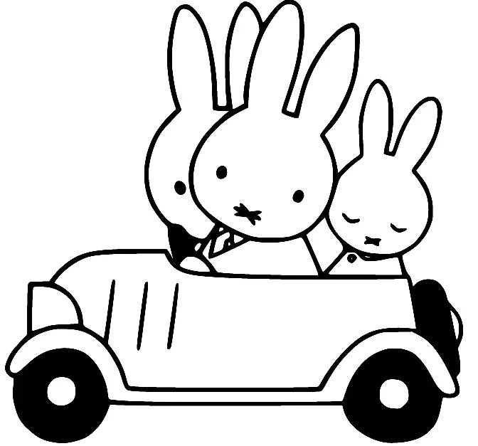 Çocuklar İçin Miffy Boyama Sayfaları 