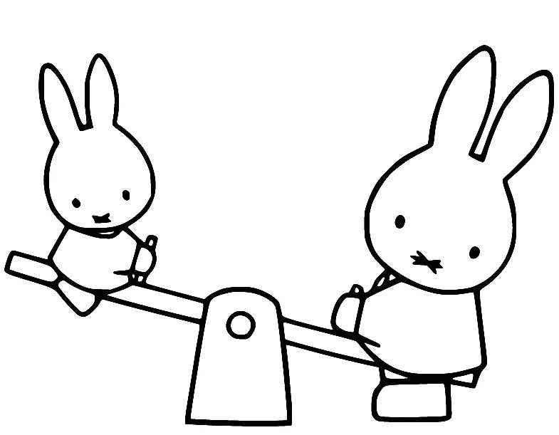 Çocuklar İçin Miffy Boyama Sayfaları 