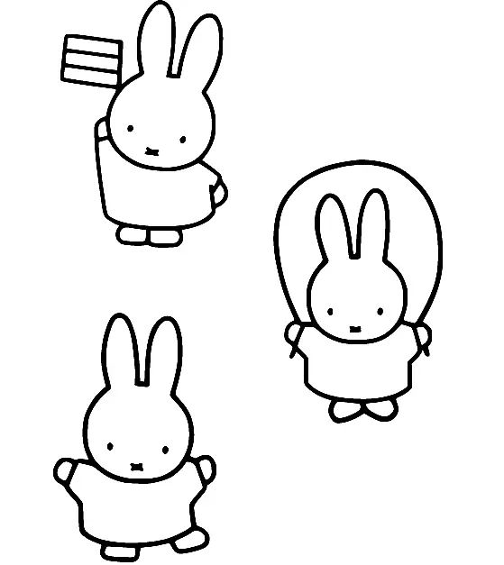 Çocuklar İçin Miffy Boyama Sayfaları 