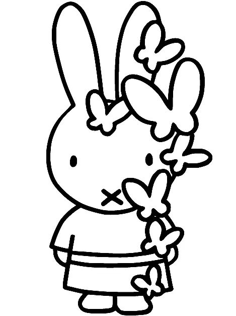 Çocuklar İçin Miffy Boyama Sayfaları 
