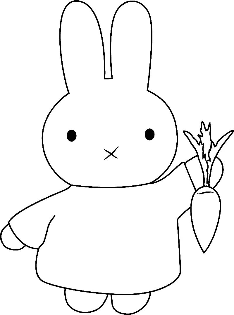 Çocuklar İçin Miffy Boyama Sayfaları 