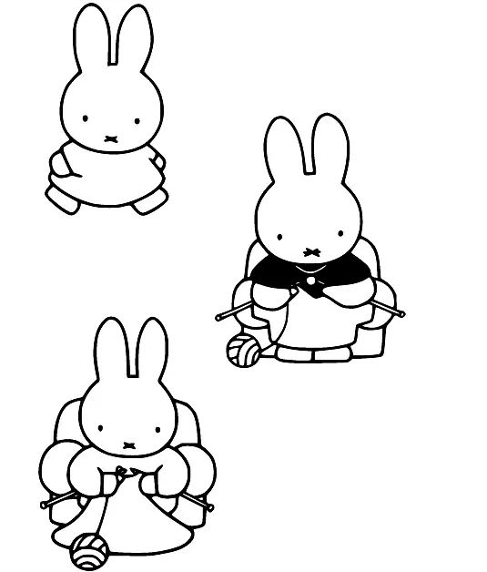 Çocuklar İçin Miffy Boyama Sayfaları 
