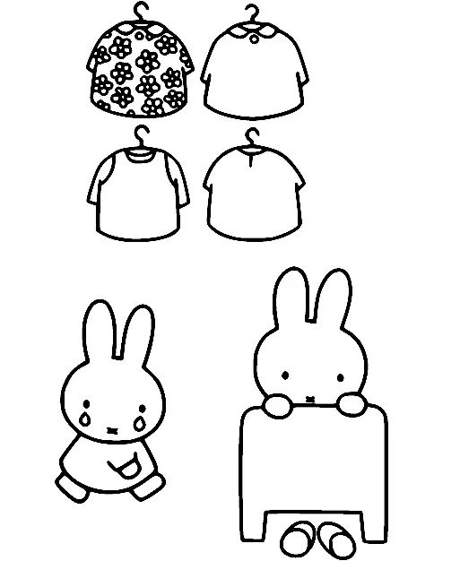 Çocuklar İçin Miffy Boyama Sayfaları 