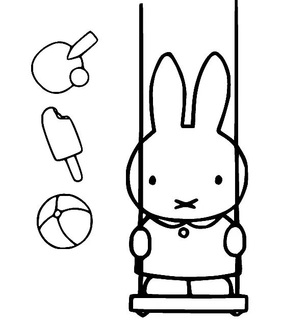 Çocuklar İçin Miffy Boyama Sayfaları 