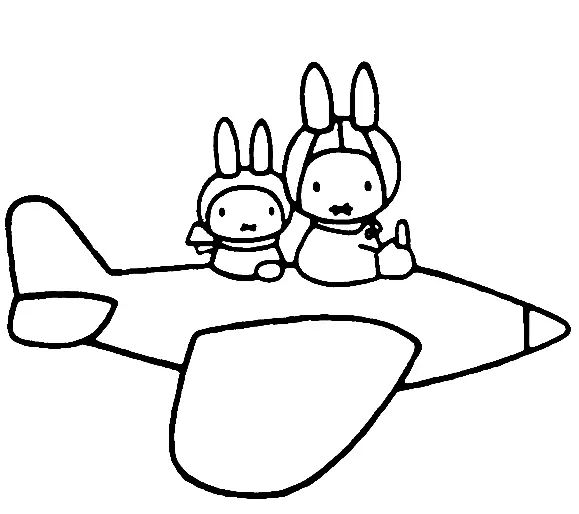 Çocuklar İçin Miffy Boyama Sayfaları 