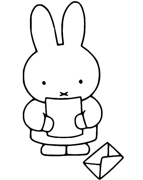 Çocuklar İçin Miffy Boyama Sayfaları 