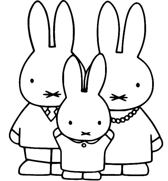 Çocuklar İçin Miffy Boyama Sayfaları 