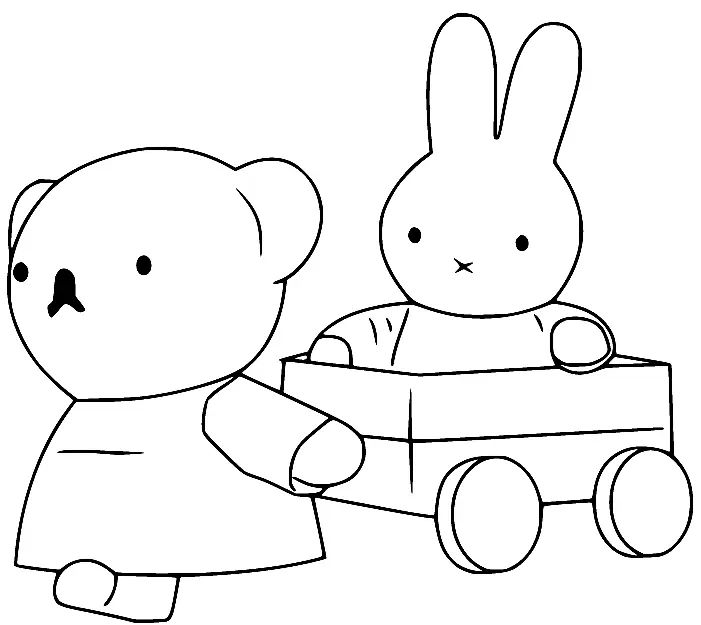 Çocuklar İçin Miffy Boyama Sayfaları 