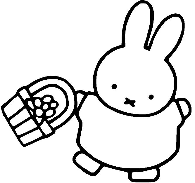 Çocuklar İçin Miffy Boyama Sayfaları 