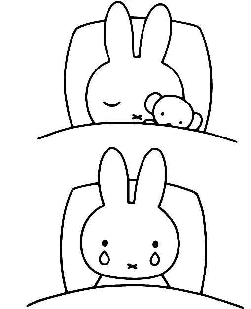 Çocuklar İçin Miffy Boyama Sayfaları 