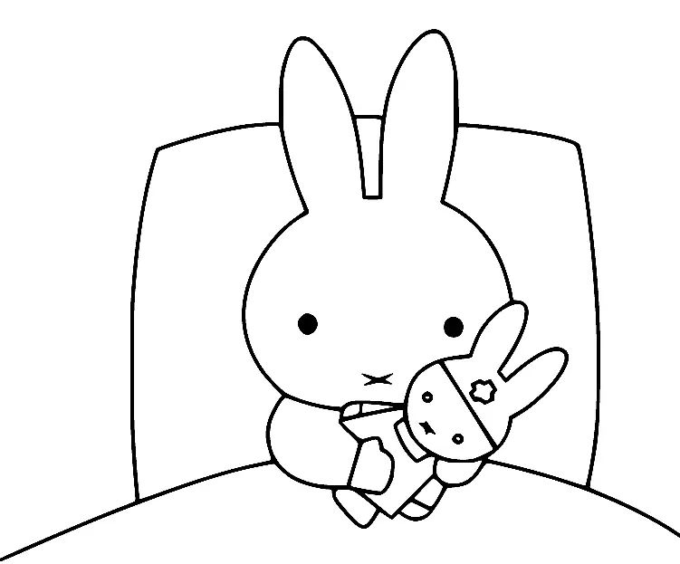 Çocuklar İçin Miffy Boyama Sayfaları 