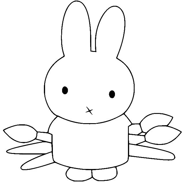 Çocuklar İçin Miffy Boyama Sayfaları 