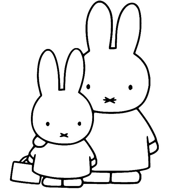 Çocuklar İçin Miffy Boyama Sayfaları 