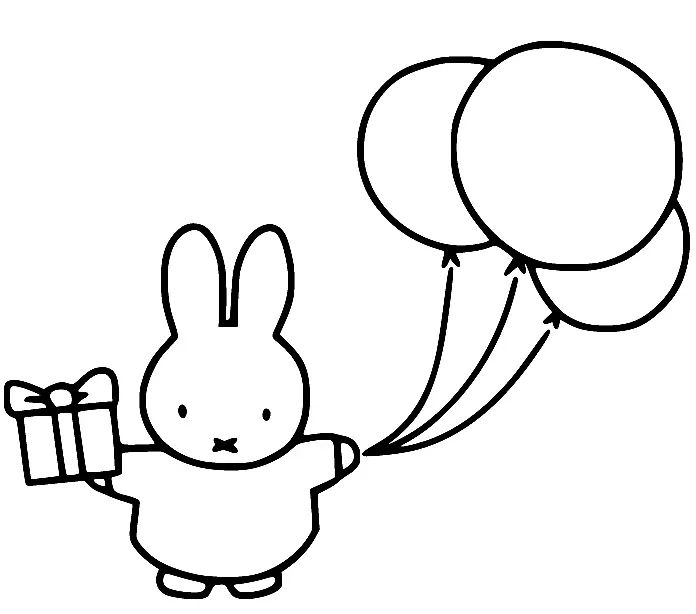 Çocuklar İçin Miffy Boyama Sayfaları 