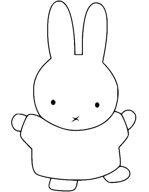 Çocuklar İçin Miffy Boyama Sayfaları 