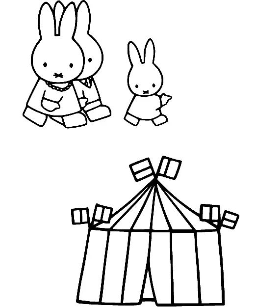 Çocuklar İçin Miffy Boyama Sayfaları 