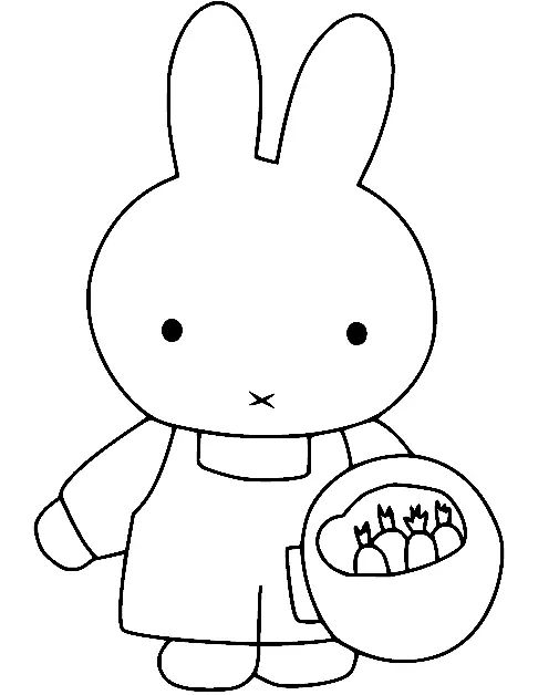 Çocuklar İçin Miffy Boyama Sayfaları 