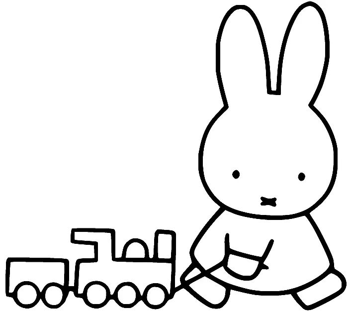 Çocuklar İçin Miffy Boyama Sayfaları 