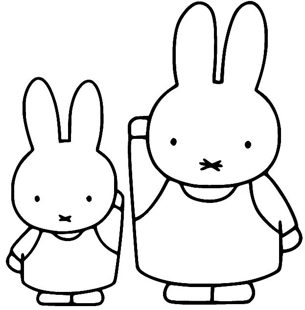 Çocuklar İçin Miffy Boyama Sayfaları 