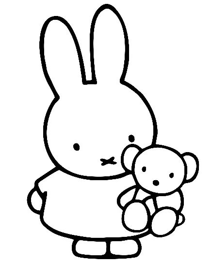 Çocuklar İçin Miffy Boyama Sayfaları 