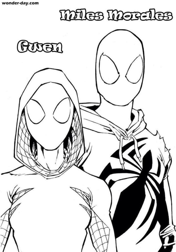 Çocuklar İçin Miles Morales Boyama Sayfaları 