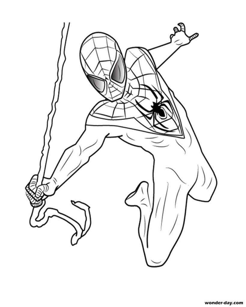Çocuklar İçin Miles Morales Boyama Sayfaları 