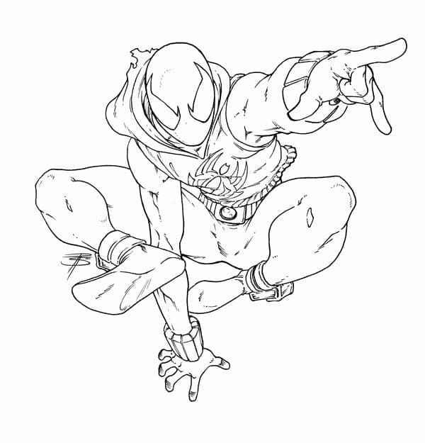 Çocuklar İçin Miles Morales Boyama Sayfaları 