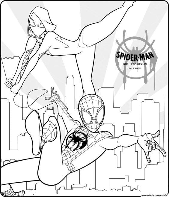Çocuklar İçin Miles Morales Boyama Sayfaları 