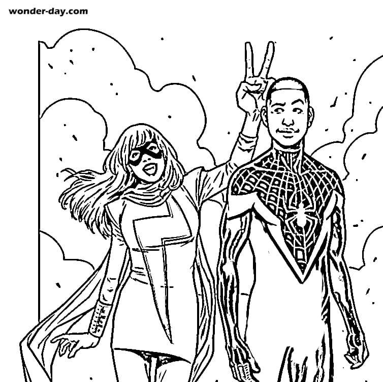 Çocuklar İçin Miles Morales Boyama Sayfaları 