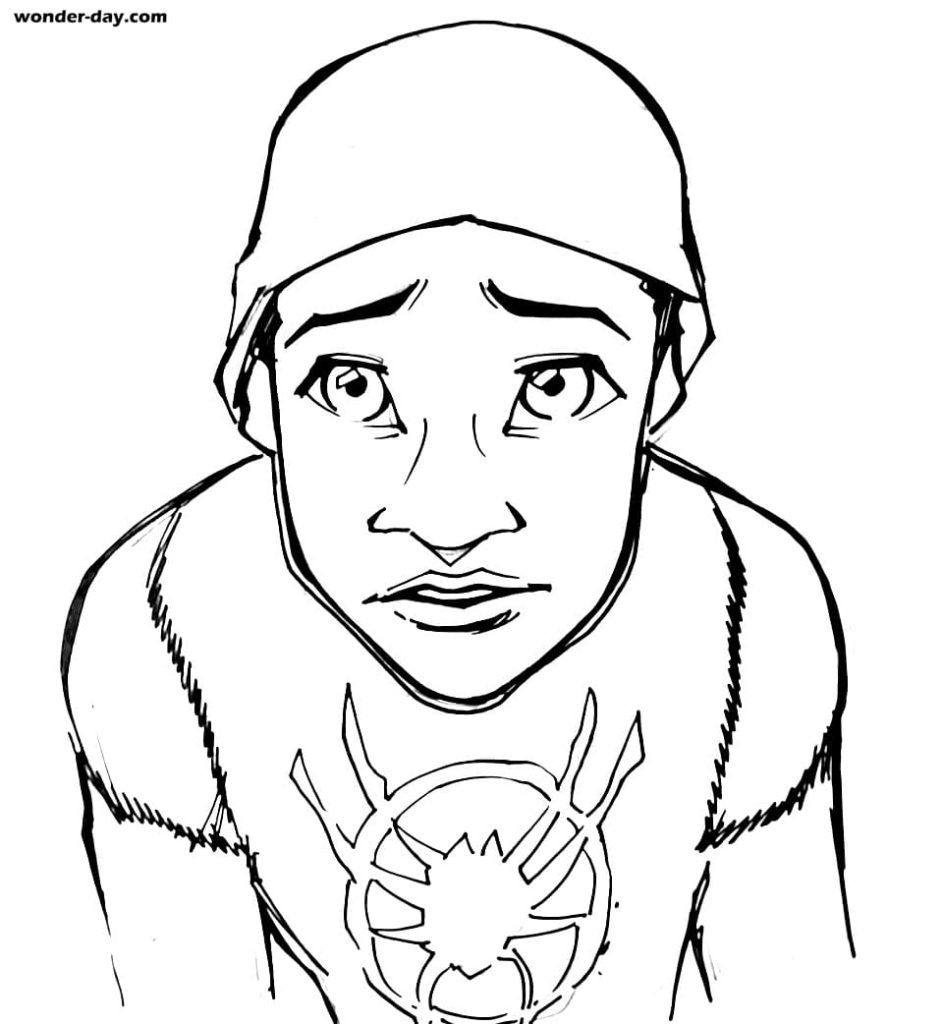 Çocuklar İçin Miles Morales Boyama Sayfaları 