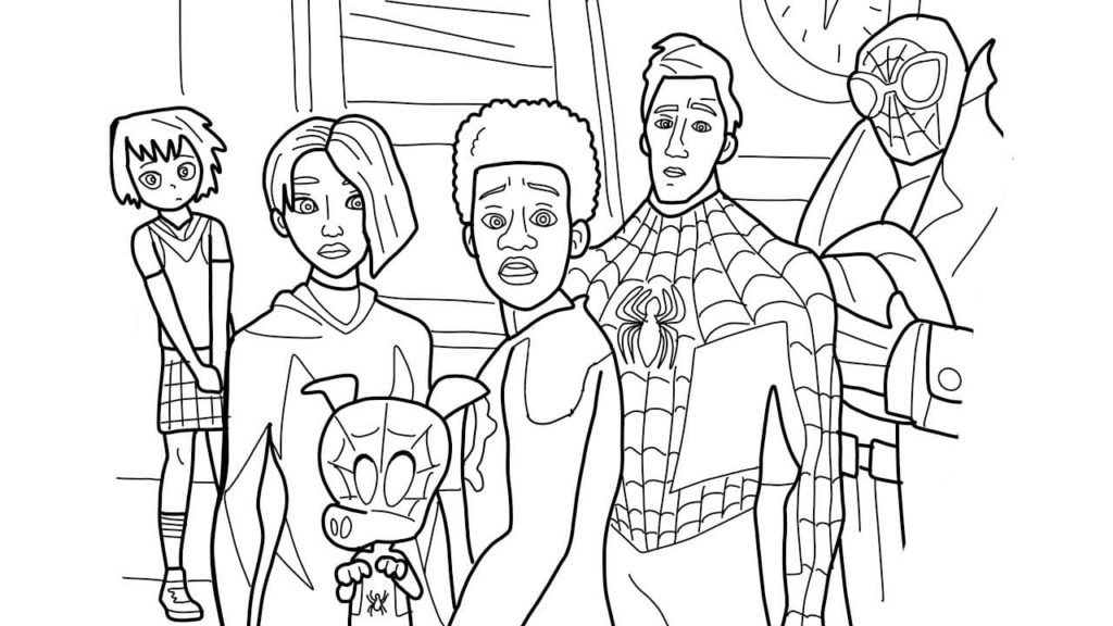 Çocuklar İçin Miles Morales Boyama Sayfaları 