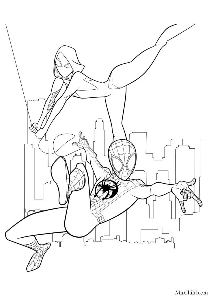 Çocuklar İçin Miles Morales Boyama Sayfaları 