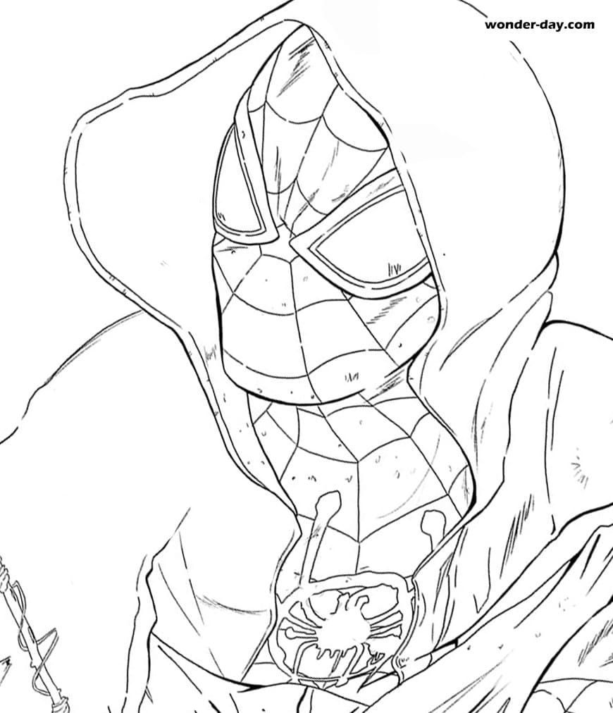 Çocuklar İçin Miles Morales Boyama Sayfaları 