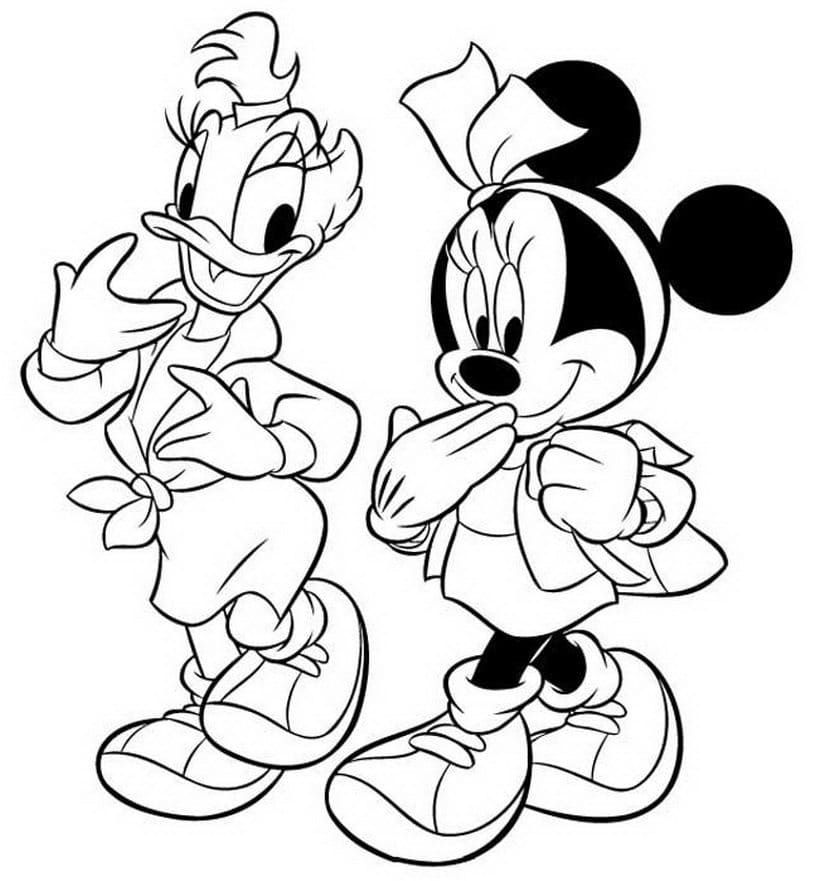 Çocuklar İçin Minnie Mouse Boyama Sayfaları 