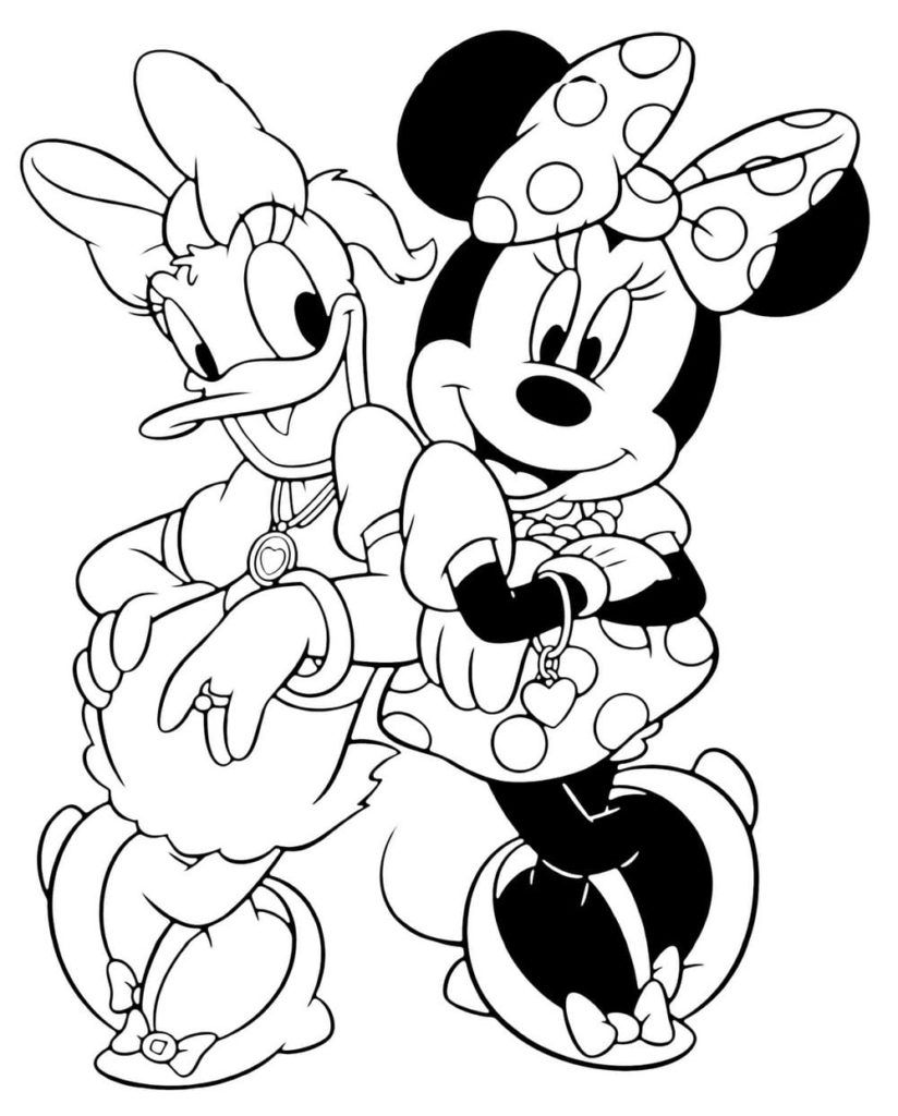 Çocuklar İçin Minnie Mouse Boyama Sayfaları 
