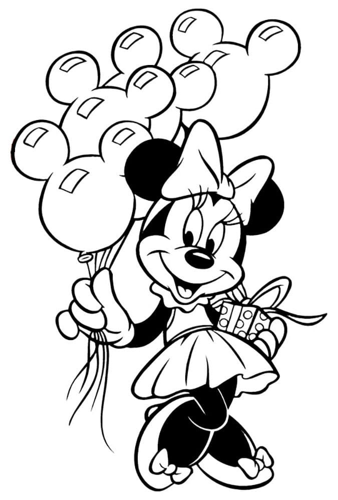 Çocuklar İçin Minnie Mouse Boyama Sayfaları 